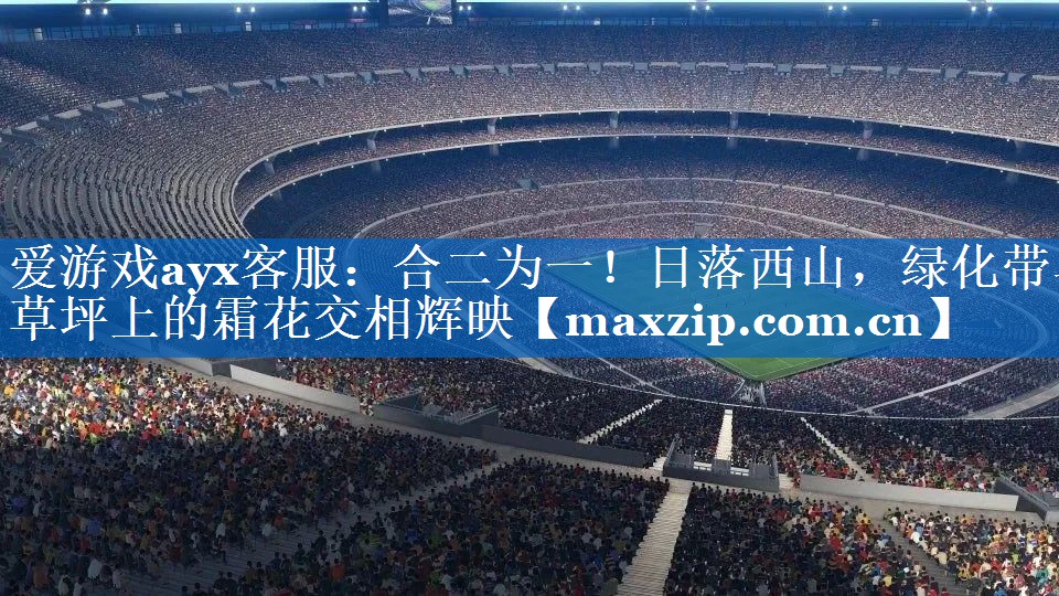 爱游戏ayx客服：合二为一！日落西山，绿化带与草坪上的霜花交相辉映